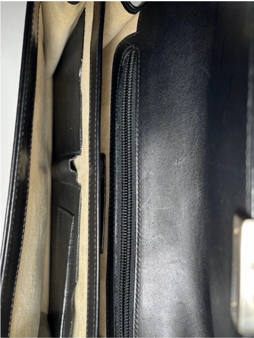 Coach Vintage Bridle Attaché Black Leather with Brass Lock